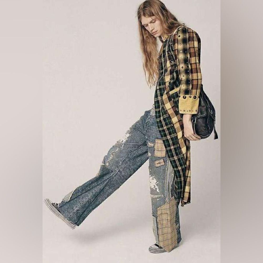 Free People Rodeo Plaid Duster Jacket - Picture 3 of 8